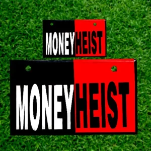 Money Heist Bike Number Plate Set – Your Text