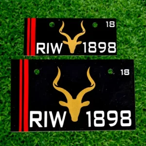 Custom Markhor Front & Back - Number Plate for Bike