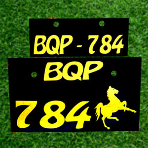 Custom Number Plate Design For CD-70 & 125. Front & Back