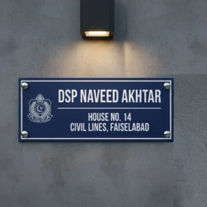 Custom House Number Plate With Your Name