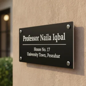 Custom Modern Door Name Plate